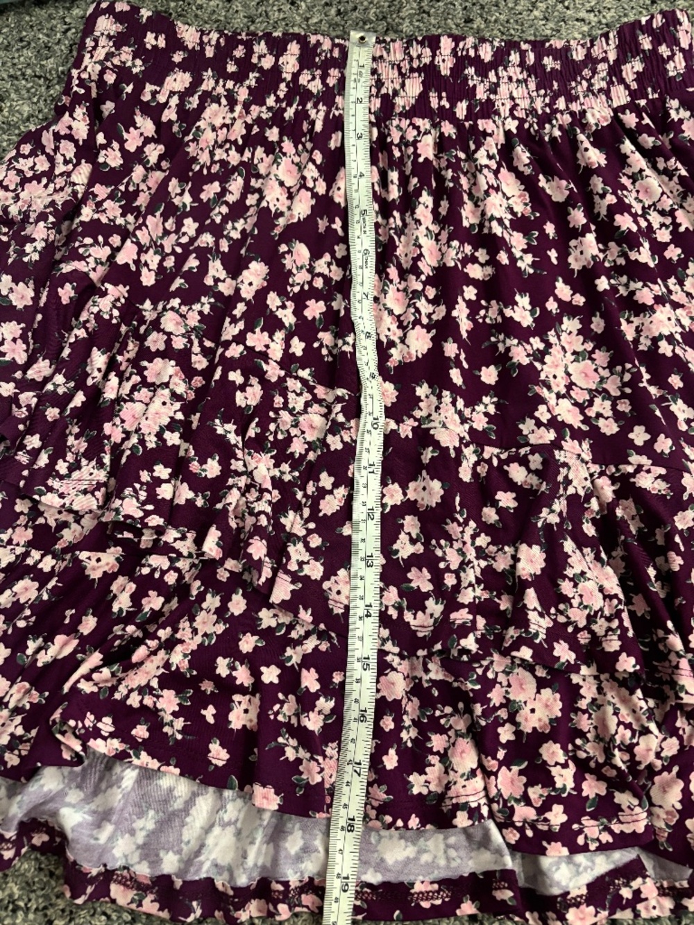 Torrid purple floral skirt 00x large 10